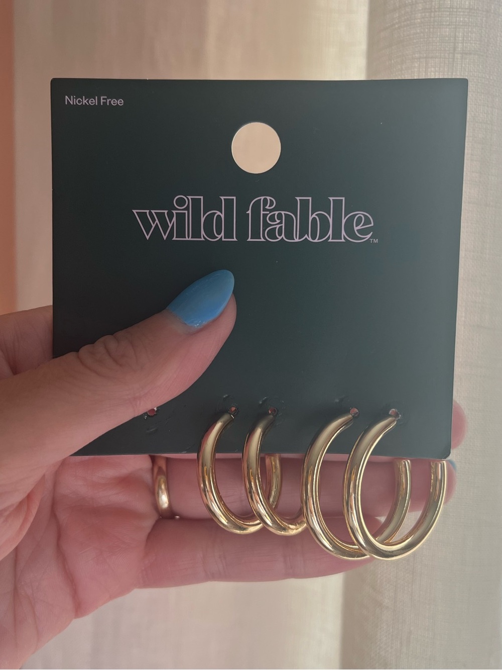 Wild Fable brand Gold Hoop Earrings: 2 sets